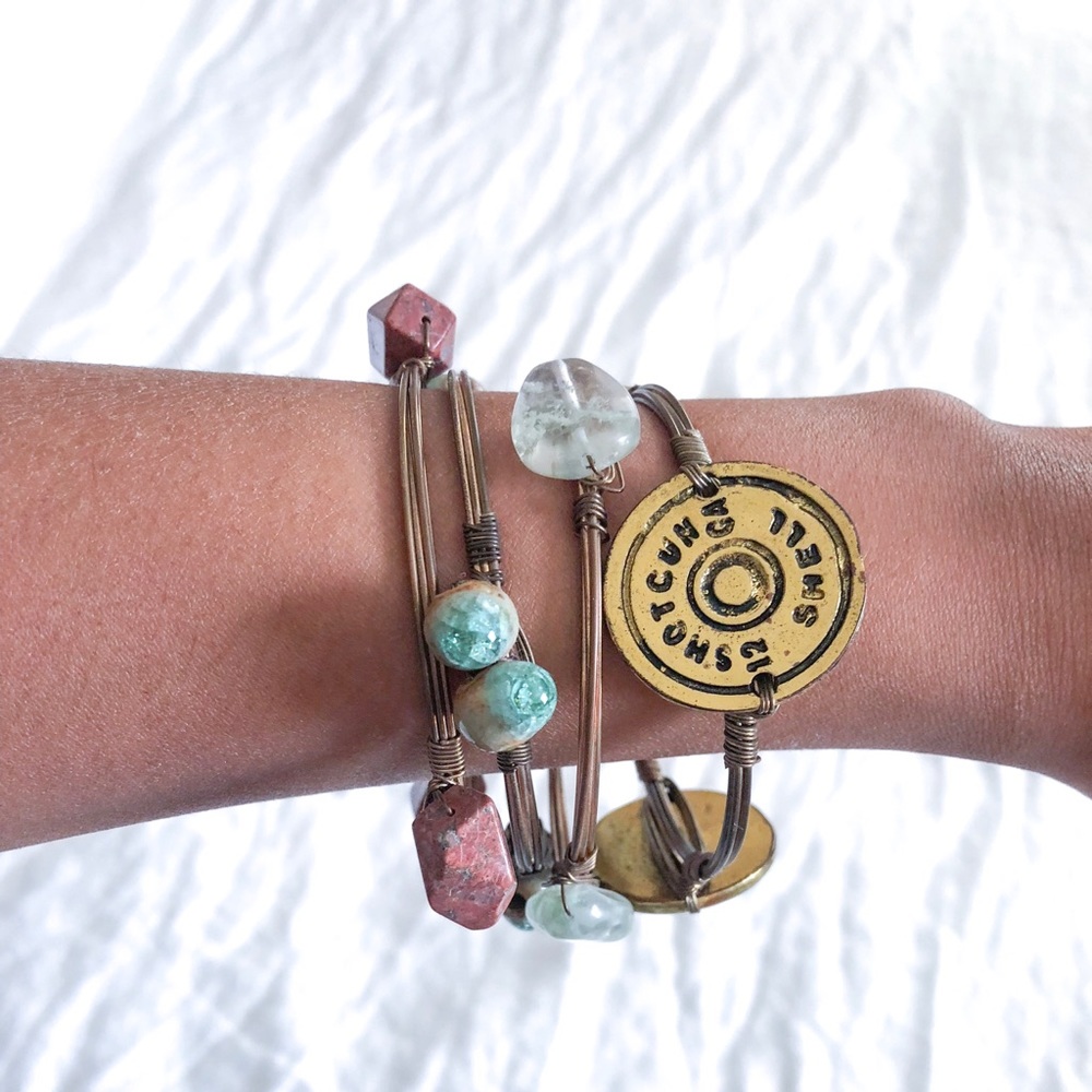 Gemstone Bangle Stack (Set of 4)